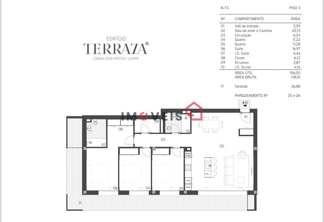 Apartamento T3 — foto 22